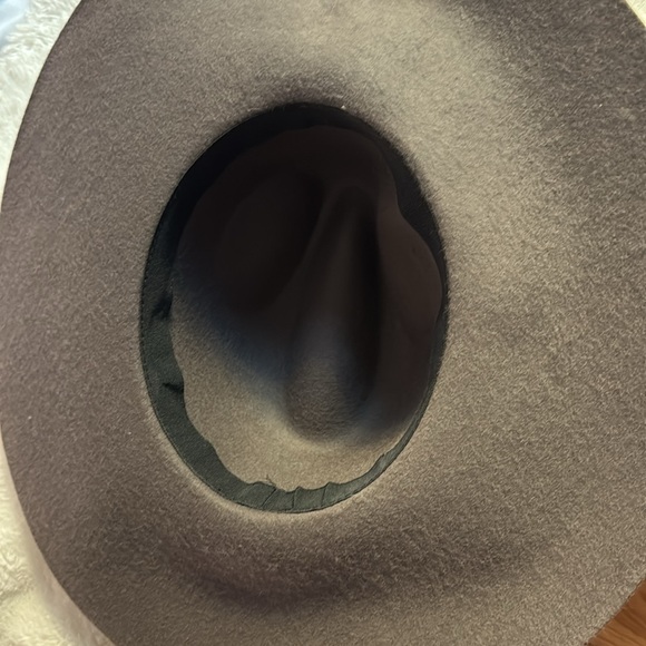 Dark Gray Wide Brim Fedora - Picture 3 of 5